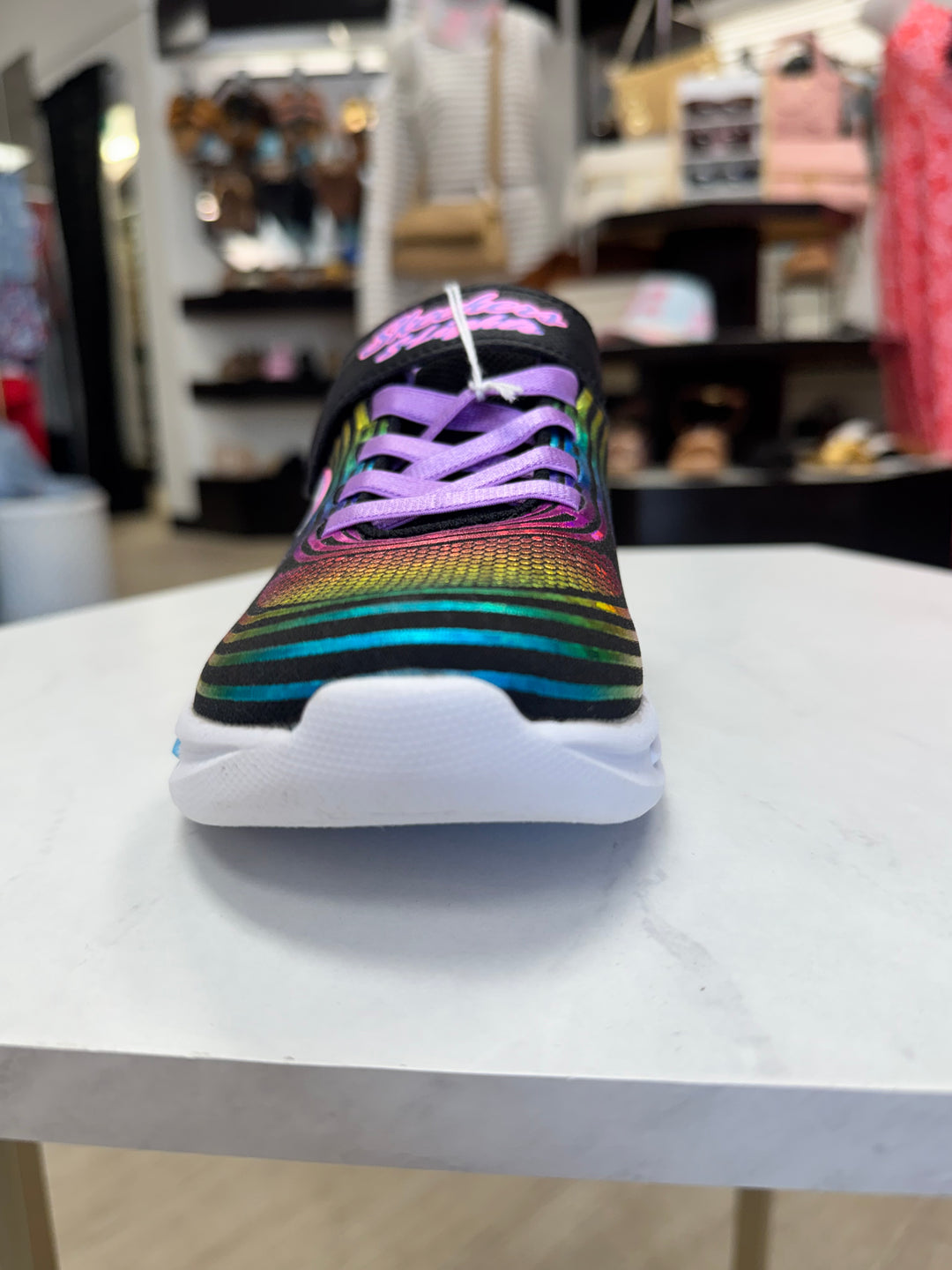 Skechers: Kids Wavy Beams Black Sneakers