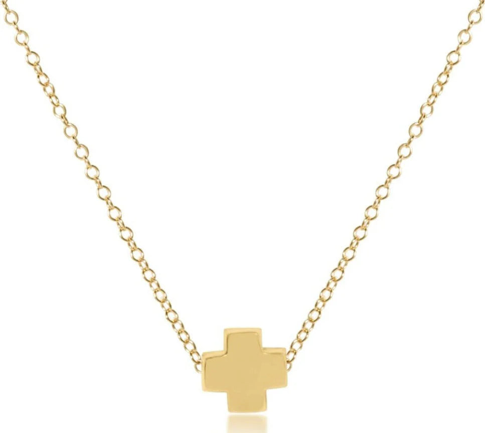 Enewton: 16" Necklace Gold Signature Cross Gold