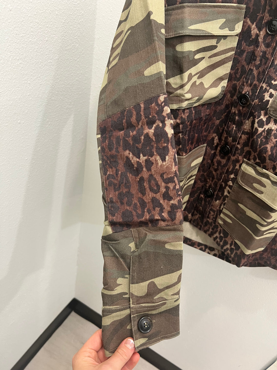 Johnny Was: Molly Camo/ Leopard Patchwork Jacket in OG Leopard