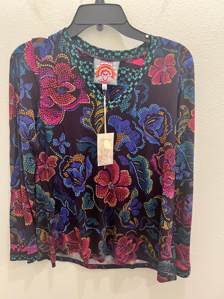 Johnny Was: The Janie Favorite Long Sleeve Swing Tee in Aphaia