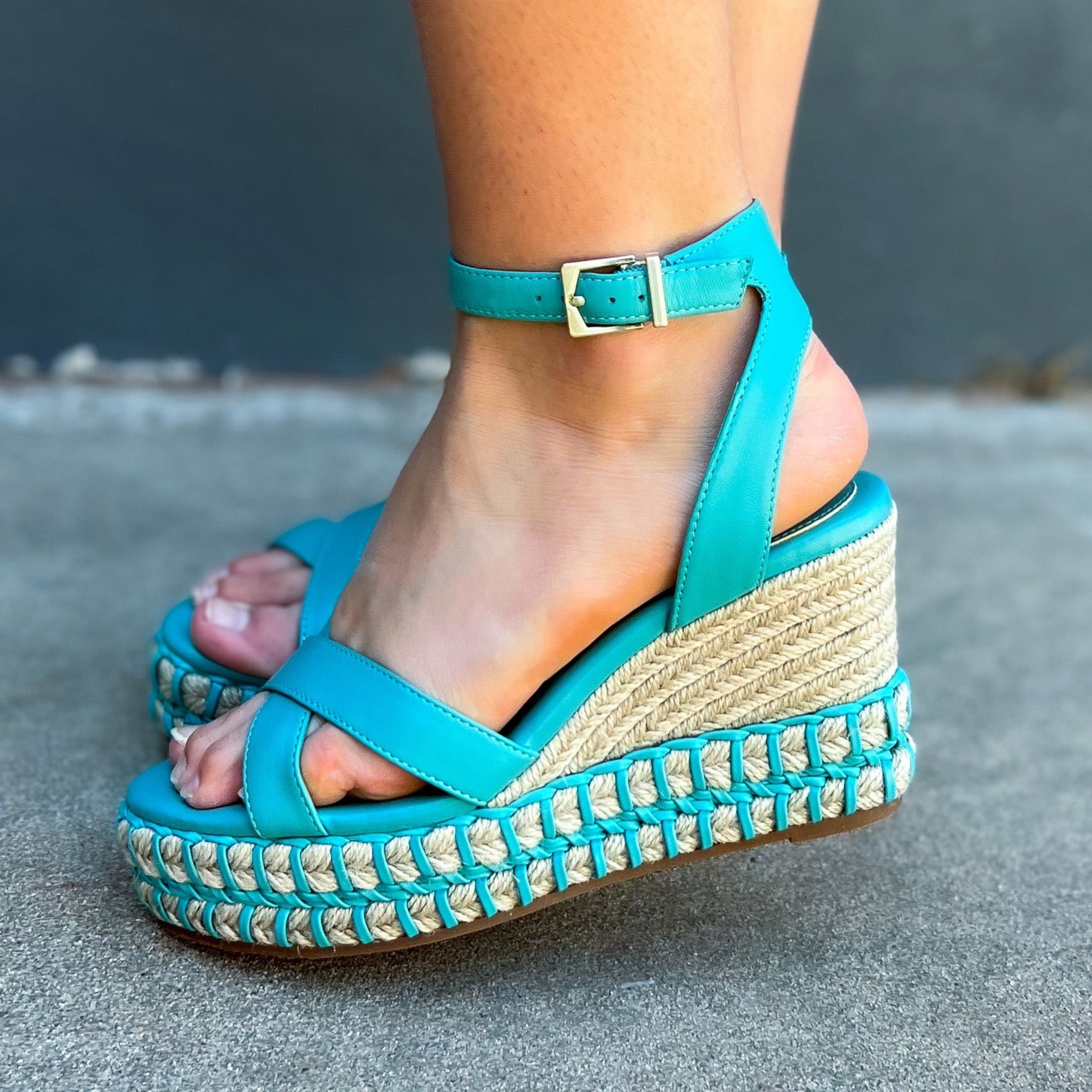 Vince Camuto Fettana Ankle-Strap Espadrille Platform Wedge Sandals