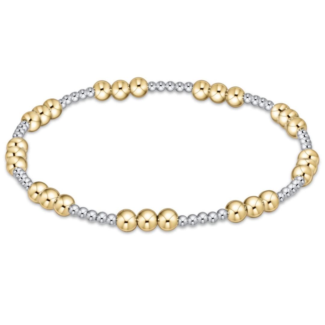 Enewton: Classic Joy Pattern 4mm Bead Bracelet in Mixed Metal