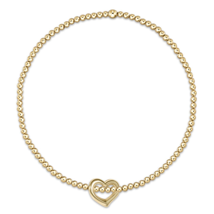 Enewton: Classic Gold 2mm Bead Bracelet - Love Small Gold Charm
