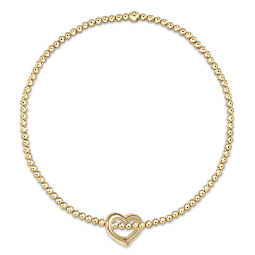 Enewton: Classic Gold 2mm Bead Bracelet - Love Small Gold Charm