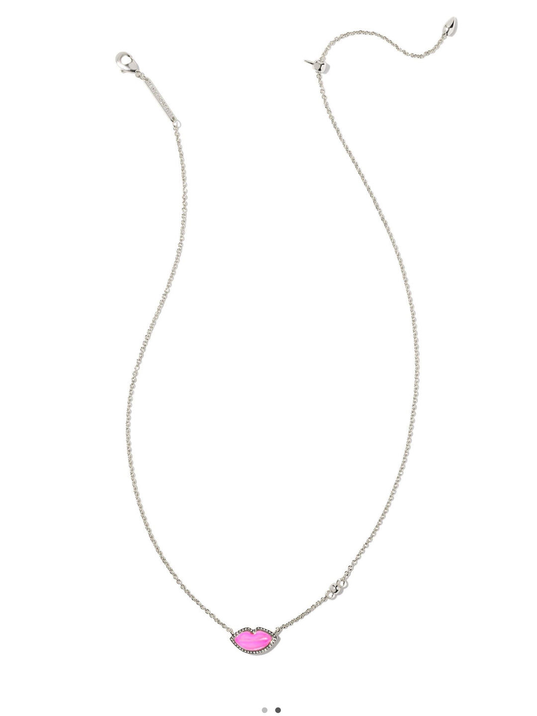 Kendra Scott: Lips Pendant Necklace in Hot Pink Mother of Pearl