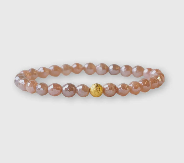 Lenny & Eva: Gemstone Bracelet in Sunstone - 6mm
