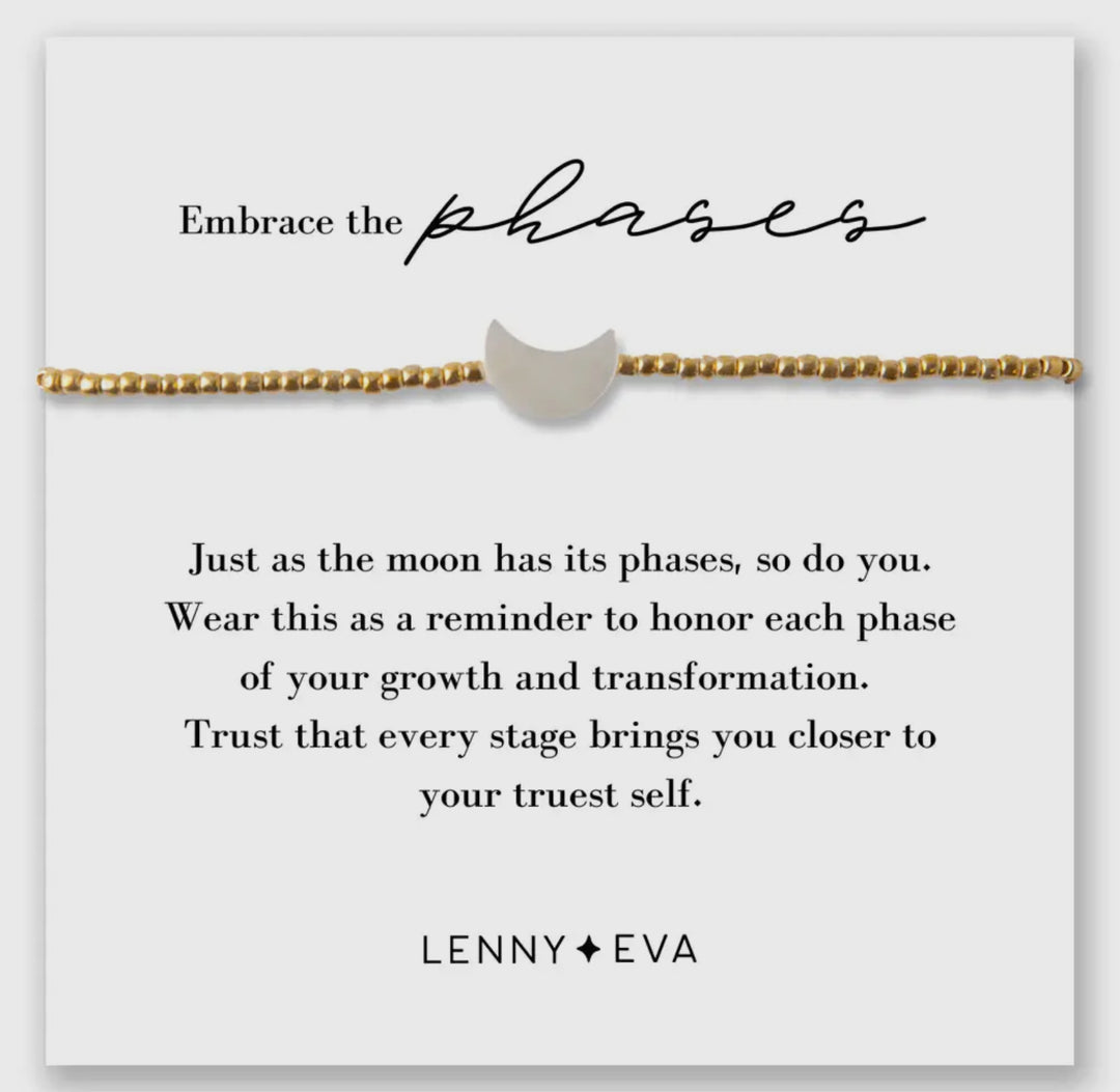 Lenny & Eva: Embrace the Phases Moon Charm Gold Bracelet