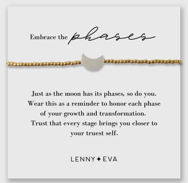 Lenny & Eva: Embrace the Phases Moon Charm Gold Bracelet