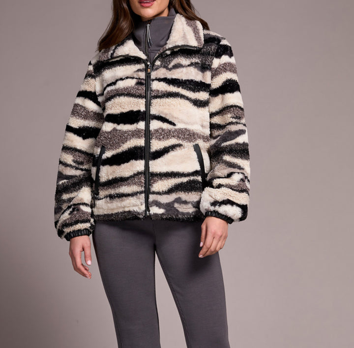 Tribal: Lined Zip Up Jacket in Nordicstone (60440-5143)