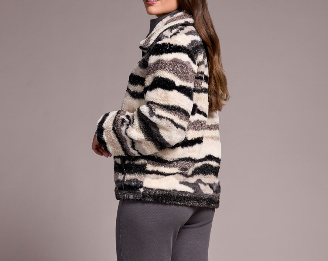 Tribal: Lined Zip Up Jacket in Nordicstone (60440-5143)