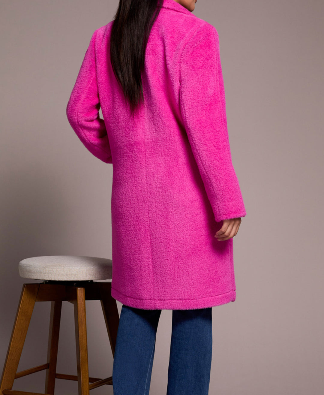 Tribal: Long Sleeve Button Front Coat in Pink Flambe (22850-8303)