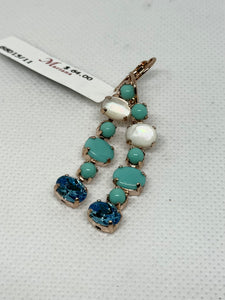 Mariana: Rose Gold Small Earrings in "Aegean Coast"
