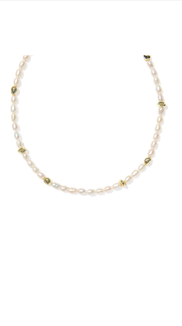 Kendra Scott: Gabriella Pearl Strand Necklace in Gold Freshwater Cultured Pearl