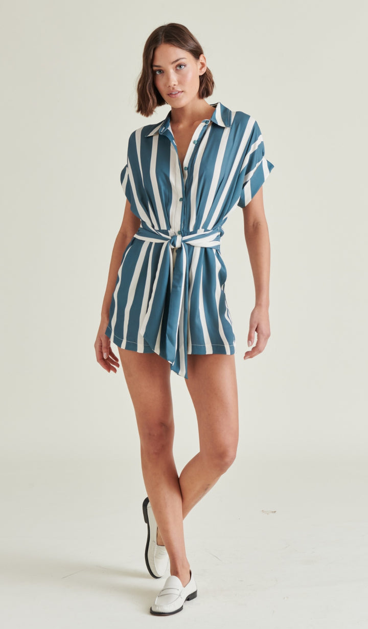 Steve Madden: Tori Romper in Dusty Teal (BO203981)