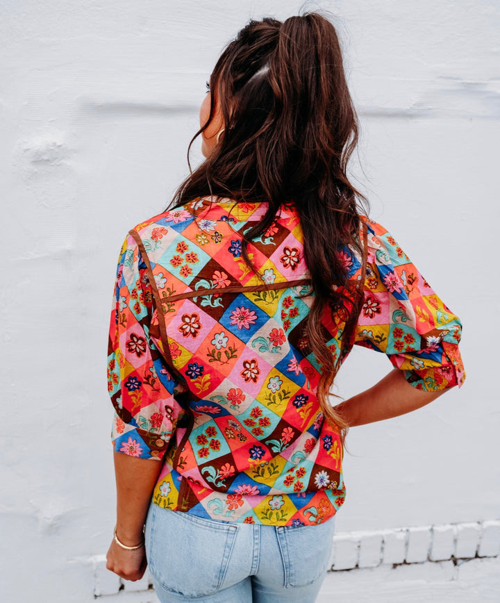 Ivy Jane: Argyle Top in Multi (621613)