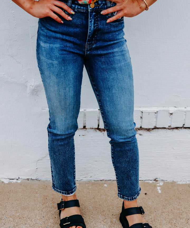 Kut: Reese High Rise Fab AB Ankle Straight Regular Hem in Fresh (KP1610MD4)