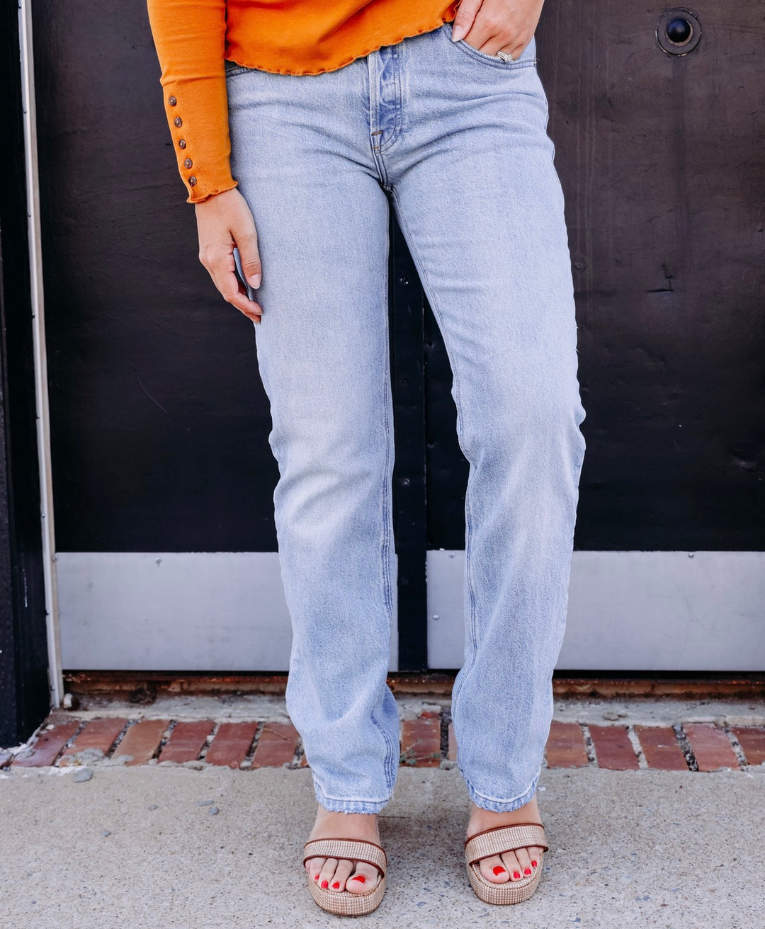 Good American: Vintage Straight in Indigo1389 (VMS062)