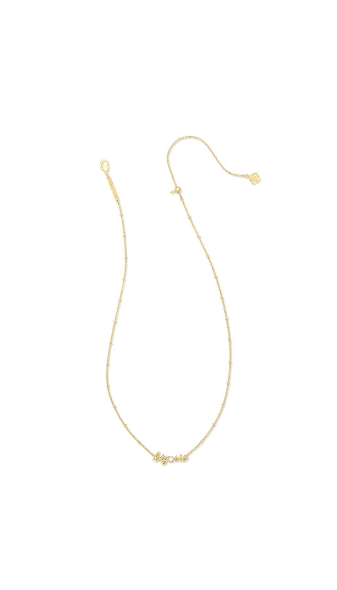 Kendra Scott: Big Sis Short Pendant Necklace in Gold Freshwater Cultured Pearl