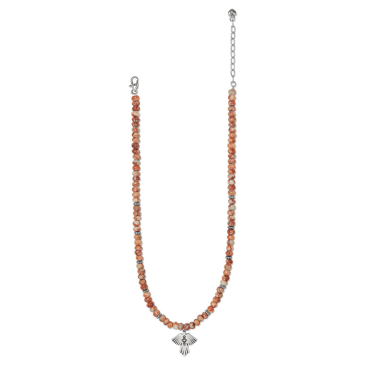 Brighton: Mosaic Mojave Flight Beaded Necklace in Red Silver JM7711