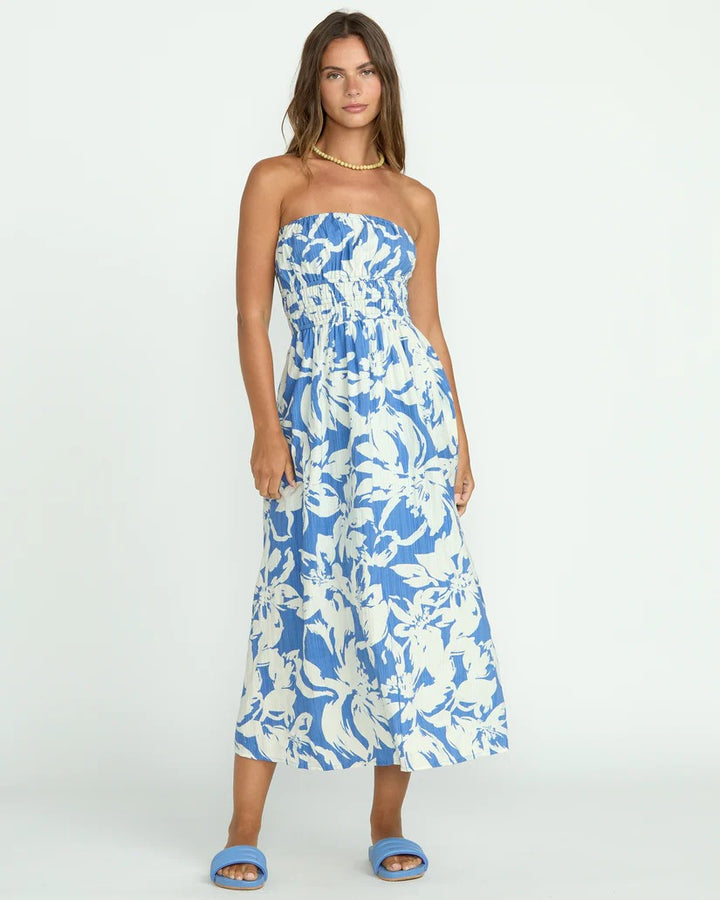 Billabong: In The Sky Midi Dress in True Blue