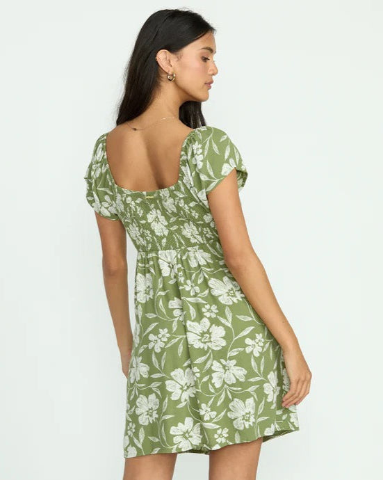 Billabong: Fall For You Dress in Ranger Green