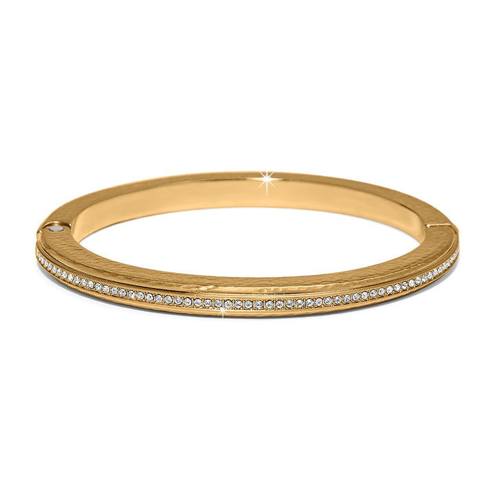 Brighton: Meridian Orbit Hinged Bangle in Gold