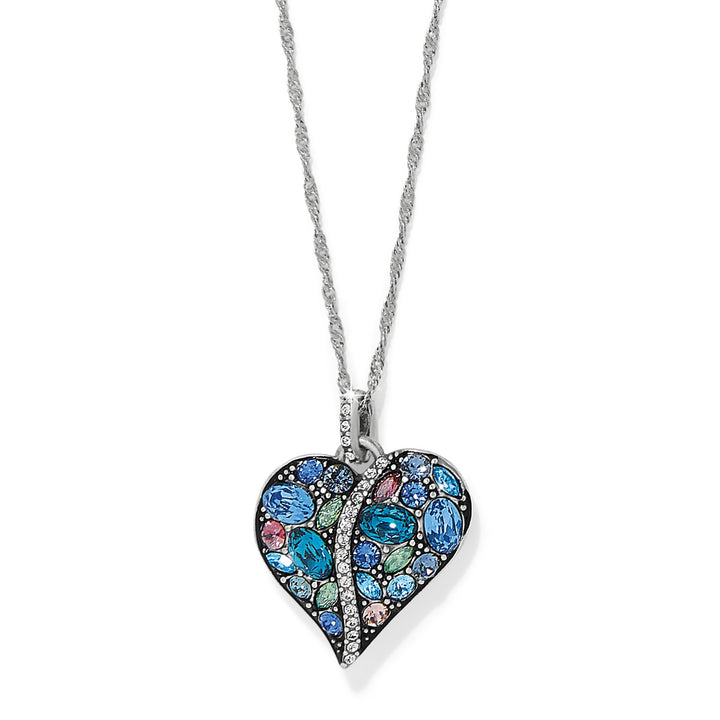 Brighton: Trust Your Journey Heart Necklace in Silver JM0056