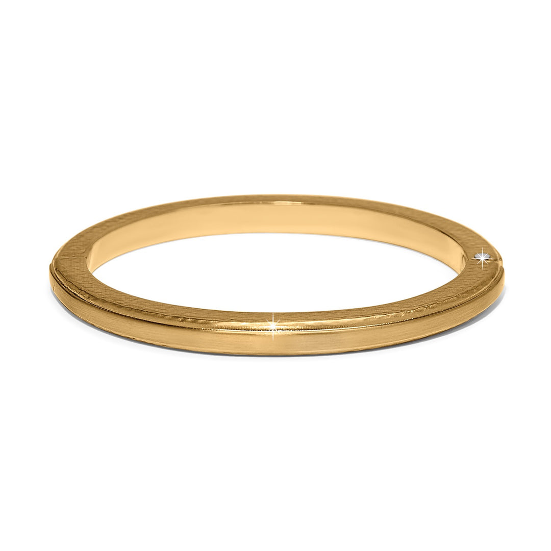 Brighton: Meridian Orbit Hinged Bangle in Gold