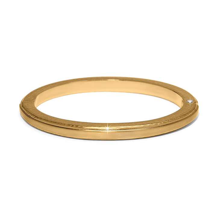 Brighton: Meridian Orbit Hinged Bangle in Gold