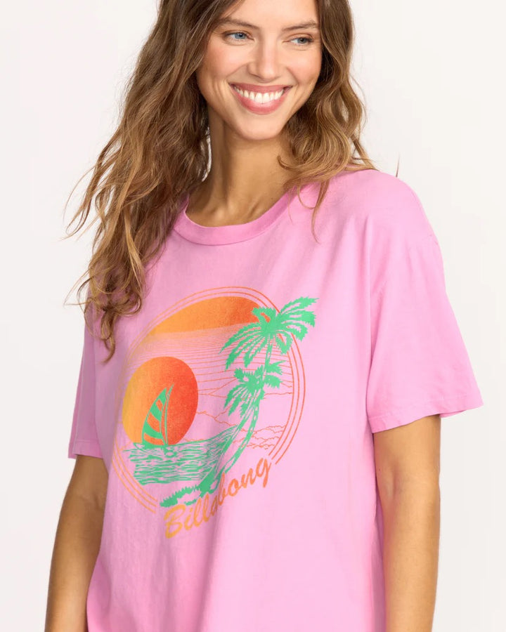 Billabong: Bright New Day Tee in Bright Rose