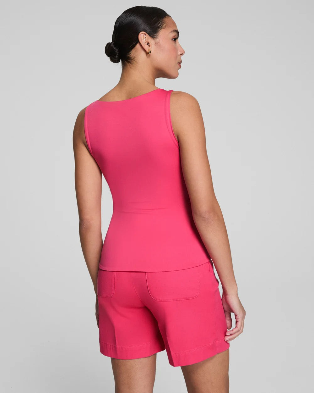 Spanx: Smooth Jersey High Neck Tank in Tulip - The Vogue Boutique