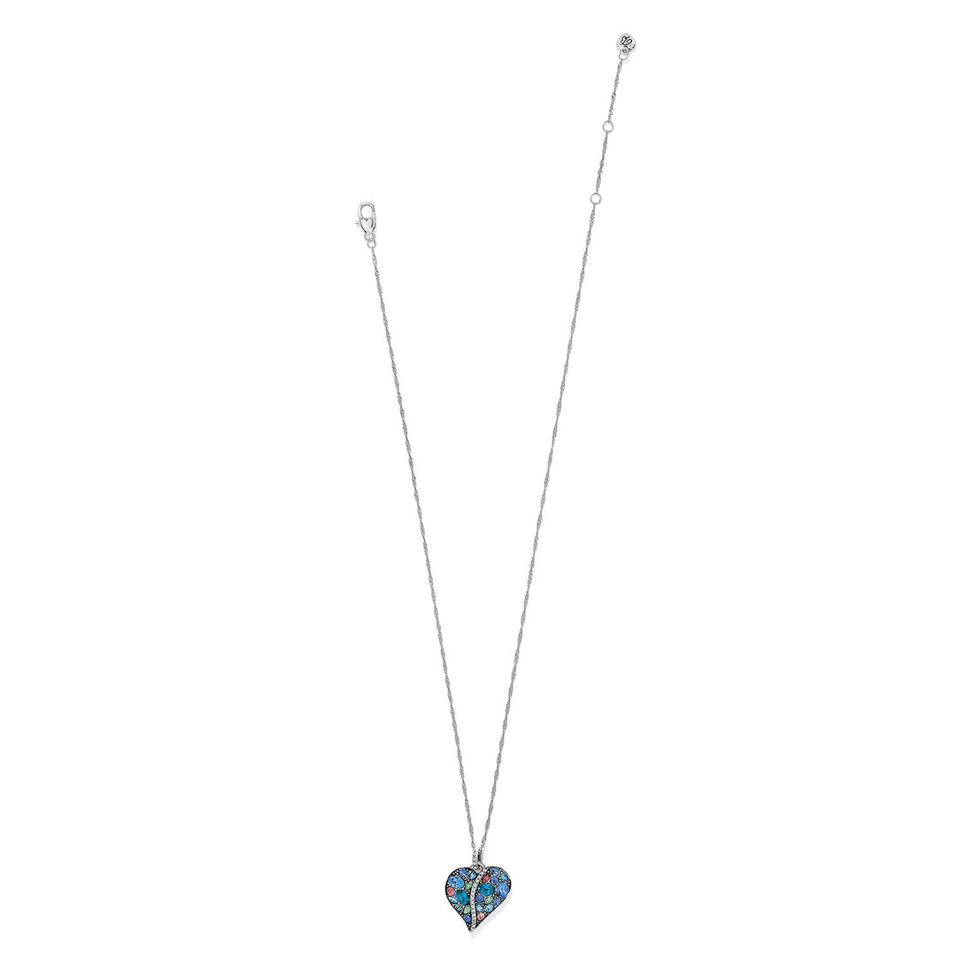 Brighton: Trust Your Journey Heart Necklace in Silver JM0056