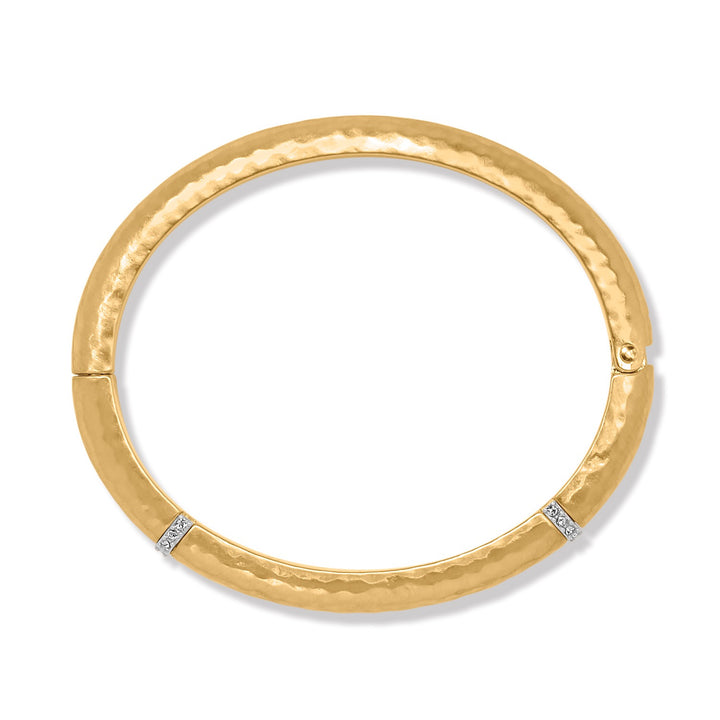 Brighton: Meridian Geo Hinged Bangle in Gold