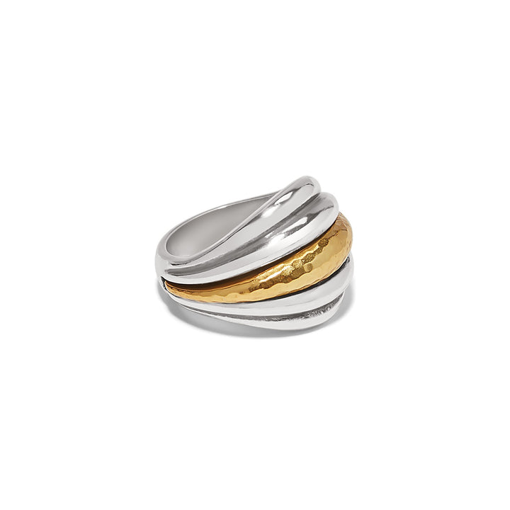 Brighton: Ferrara Deco Ring in Two Tone