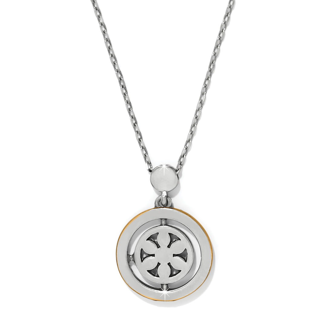 Brighton: Flora Petite Two Tone Necklace in Silver/Gold JM0051