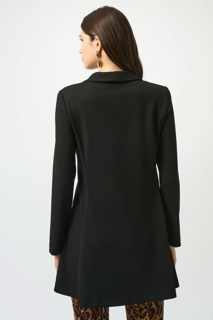 Joseph Ribkoff: Scuba Crepe Fit and Flare Coat in Black (253068)