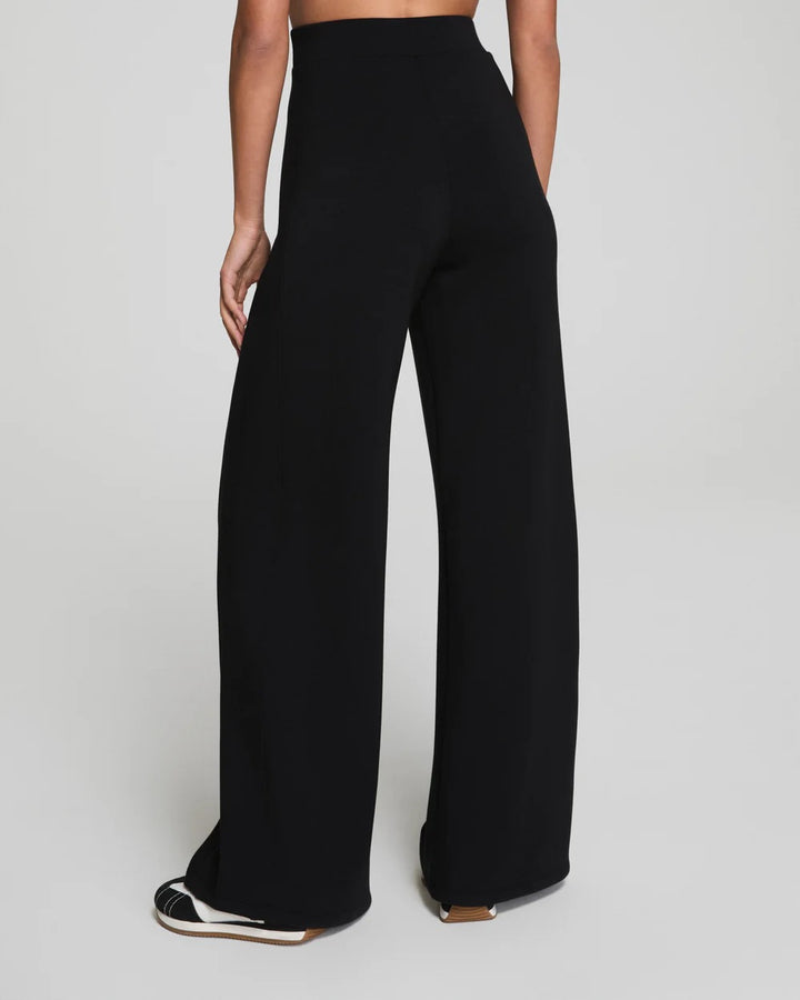 Spanx: Airessentails Wide Leg Track Pant in Very Black 21802R