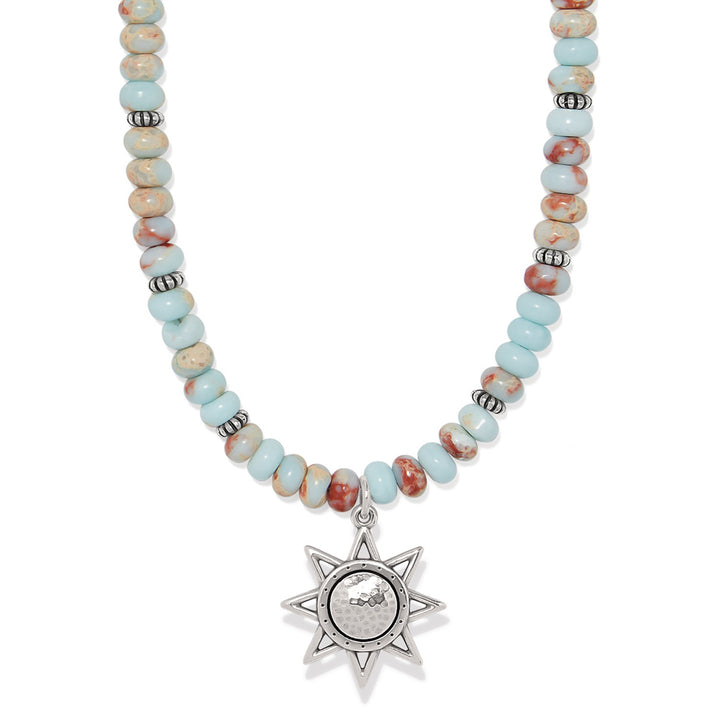 Brighton: Mosaic Mojave Beam Beaded Necklace in Silver Green JM7712