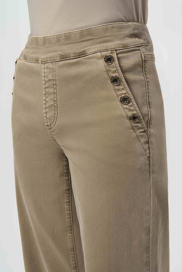 Joseph Ribkoff: Classic Wide Leg Pull-On Jeans in Fawn (254919)