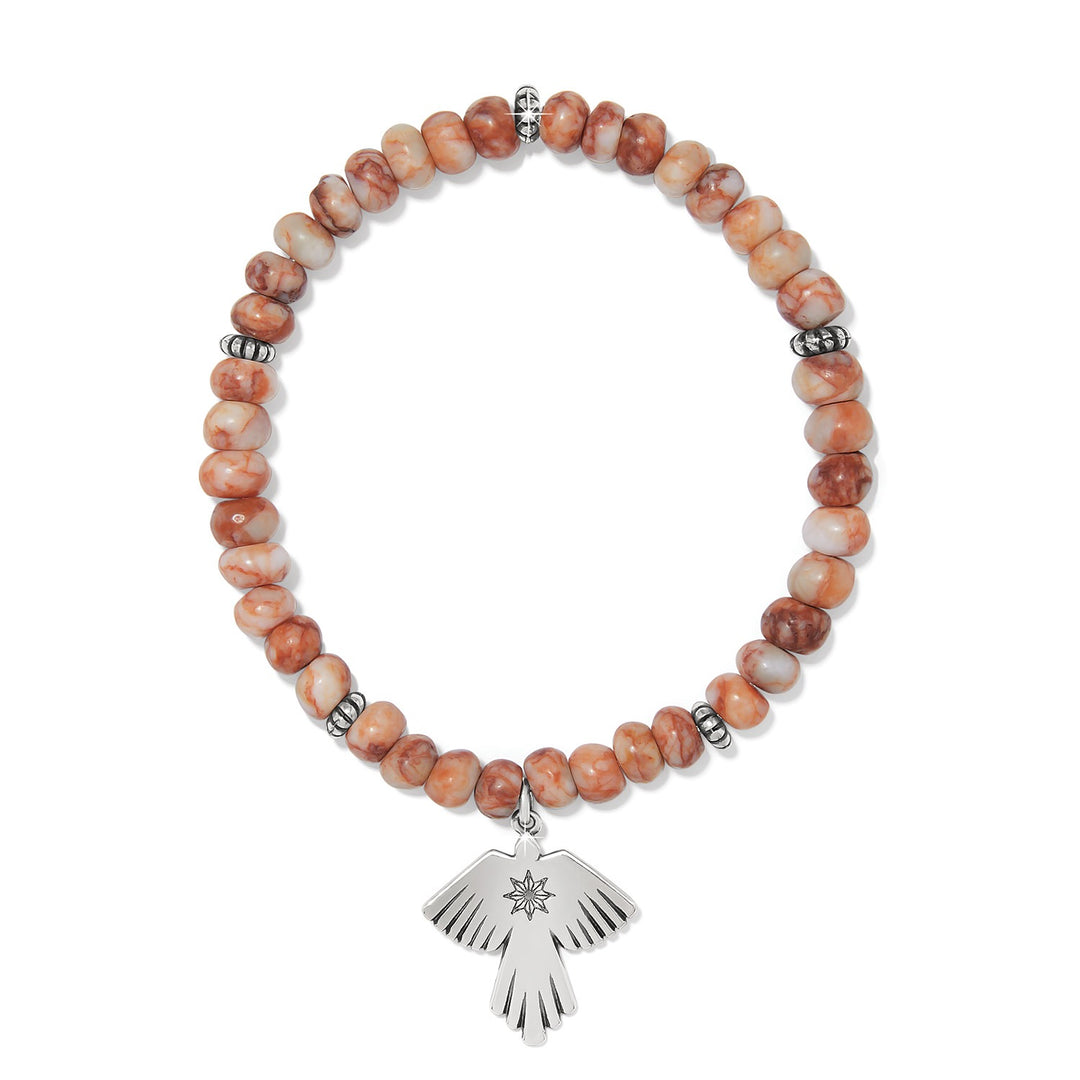 Brighton: Mosaic Mojave Flight Stretch Bracelet in Silver Red JF0307