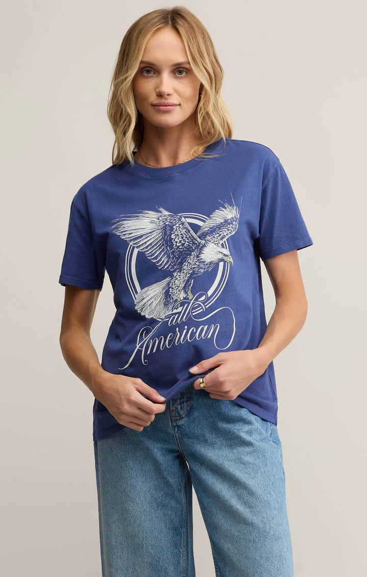 Z Supply: All American Boyfriend Tee in Yacht Blue