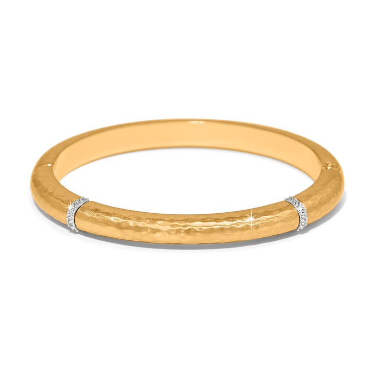 Brighton: Meridian Geo Hinged Bangle in Gold