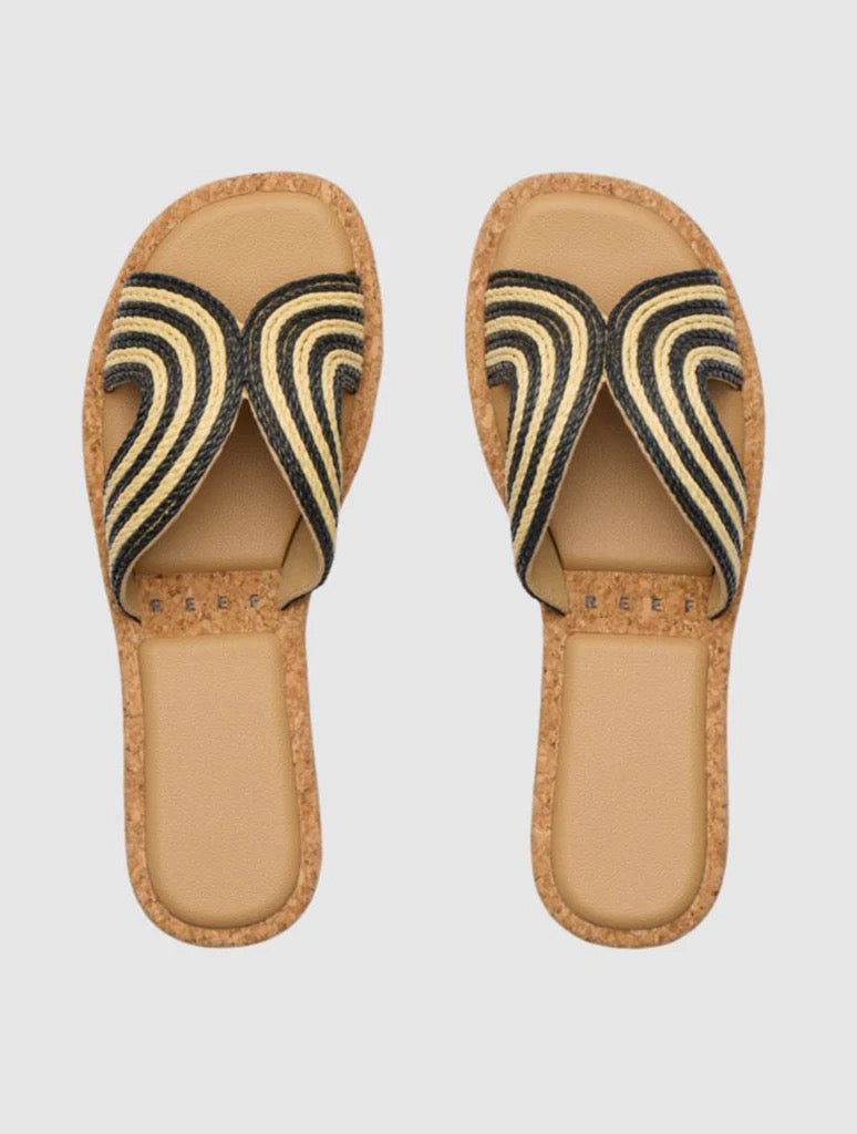 Reef: Willow Paisley Black/White Textile Sandals