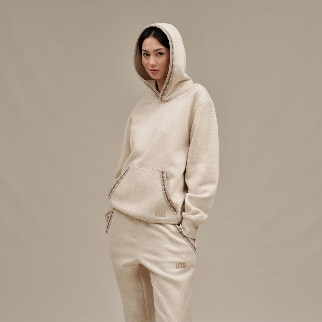 UGG: Tasman Hoodie in Caribou Heather