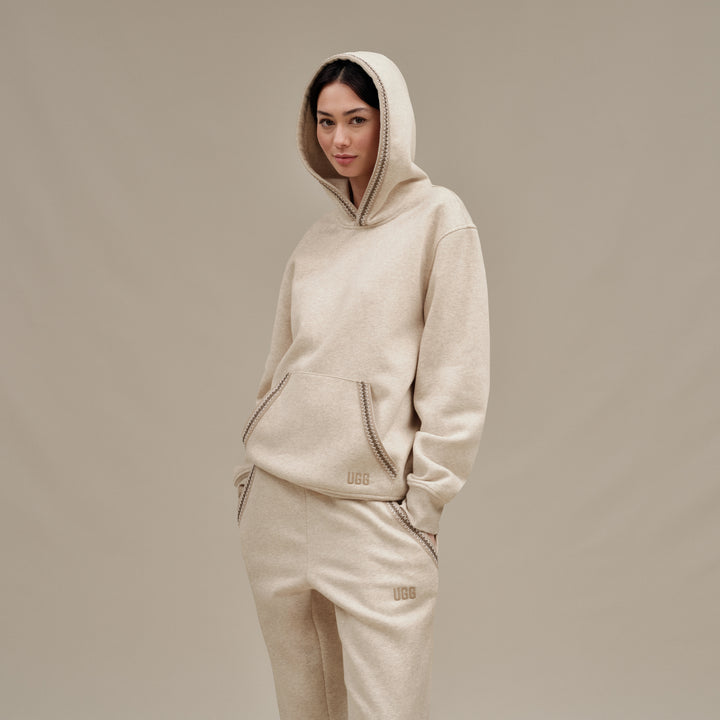 UGG: Tasman Hoodie in Caribou Heather
