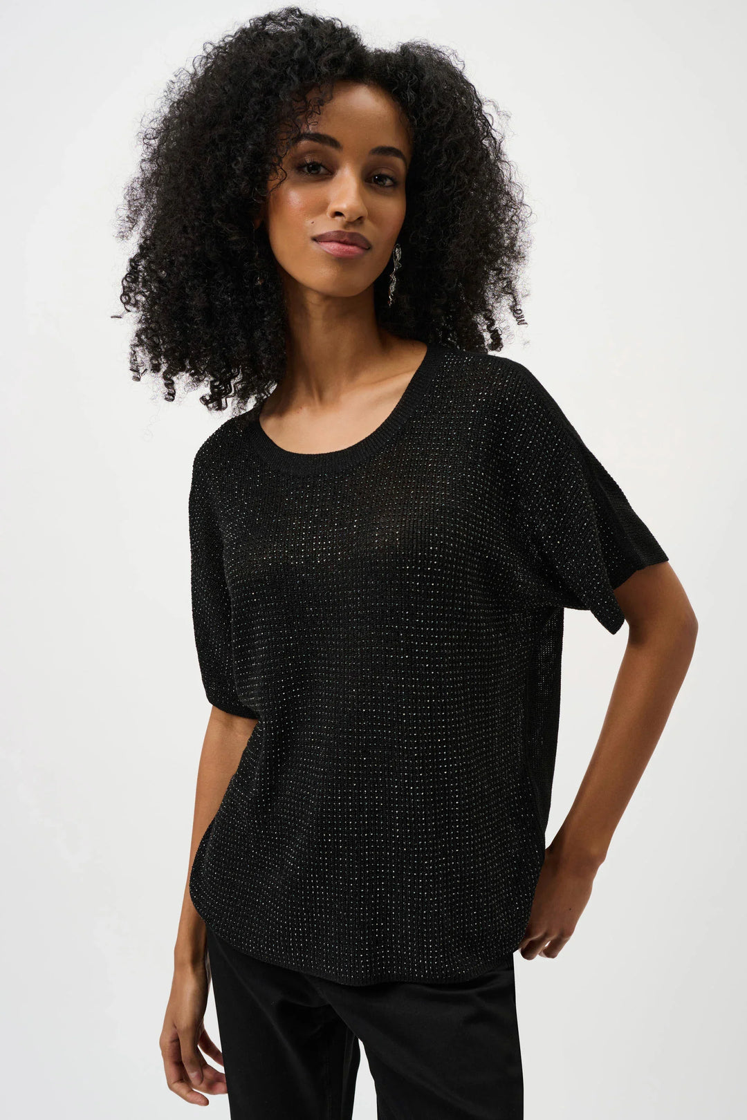 Joseph Ribkoff: LDS Top in Black (263900CO)