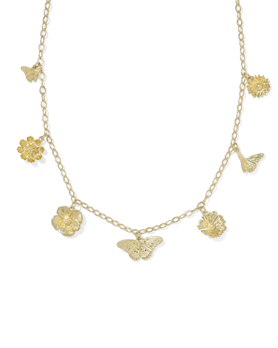 Kendra Scott: Cailey Charm Necklace In Gold - The Vogue Boutique