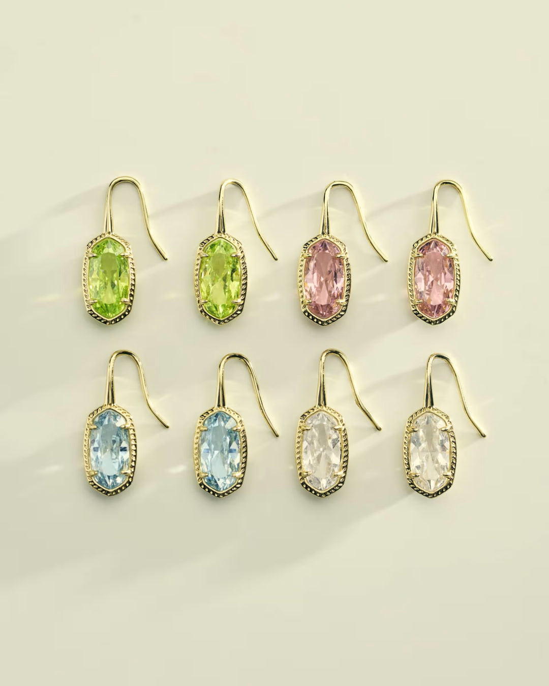 Kendra Scott: Lee Luxe Drop Earrings in Gold Light Pink (9608890673)