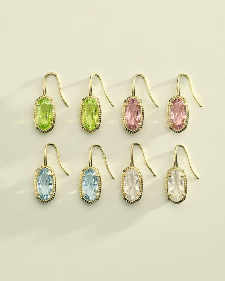 Kendra Scott: Lee Luxe Drop Earrings in Gold Light Pink (9608890673)