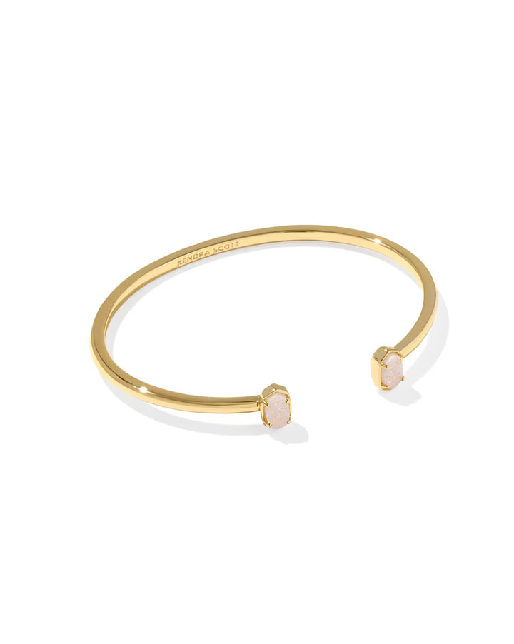 Kendra Scott: Emilie Cuff Bracelet in Gold Iridescent Drusy - The Vogue Boutique